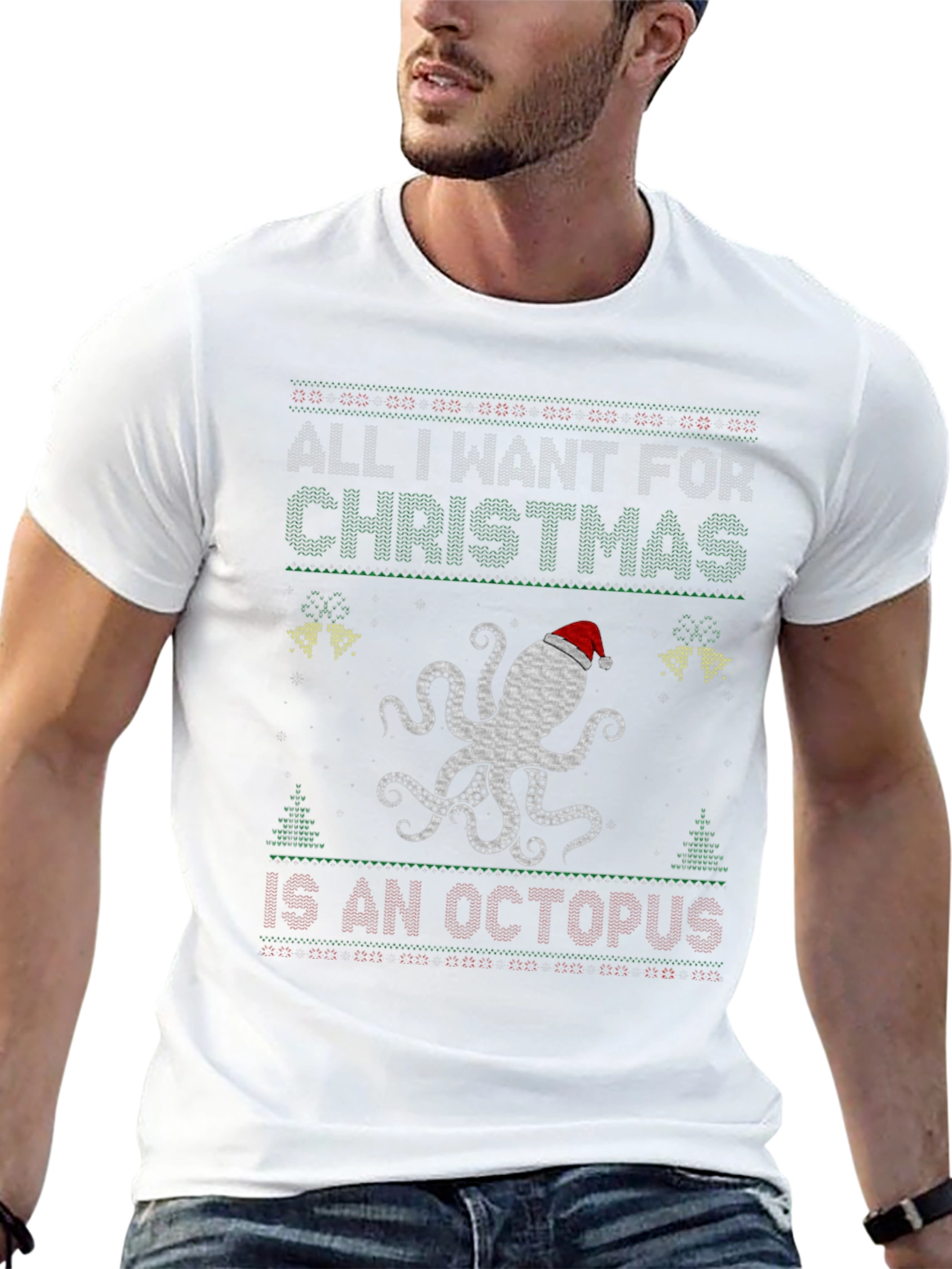 Camiseta Navideña Pulpo: ¡Lo quiero para Navidad!