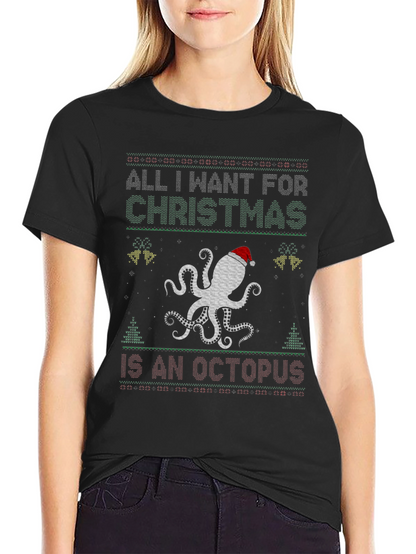 Camiseta Navideña Pulpo: ¡Lo quiero para Navidad!