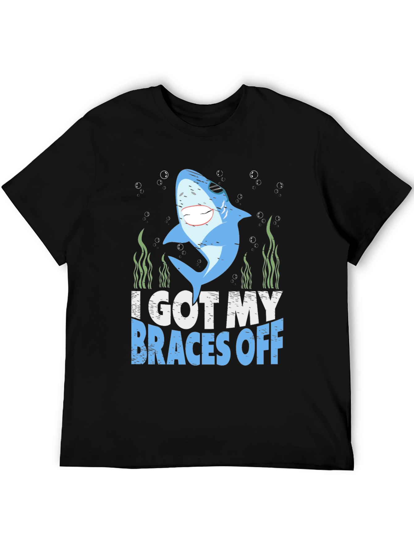 Camiseta Tiburón Me Quitaron los Brackets Negra