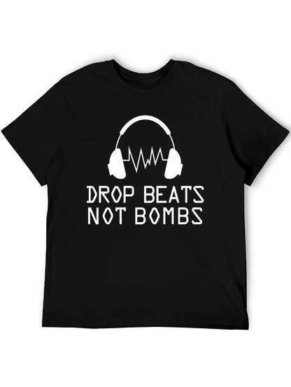 Camiseta Drop Beats Not Bombs Música DJ