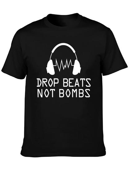 Camiseta Drop Beats Not Bombs Música DJ