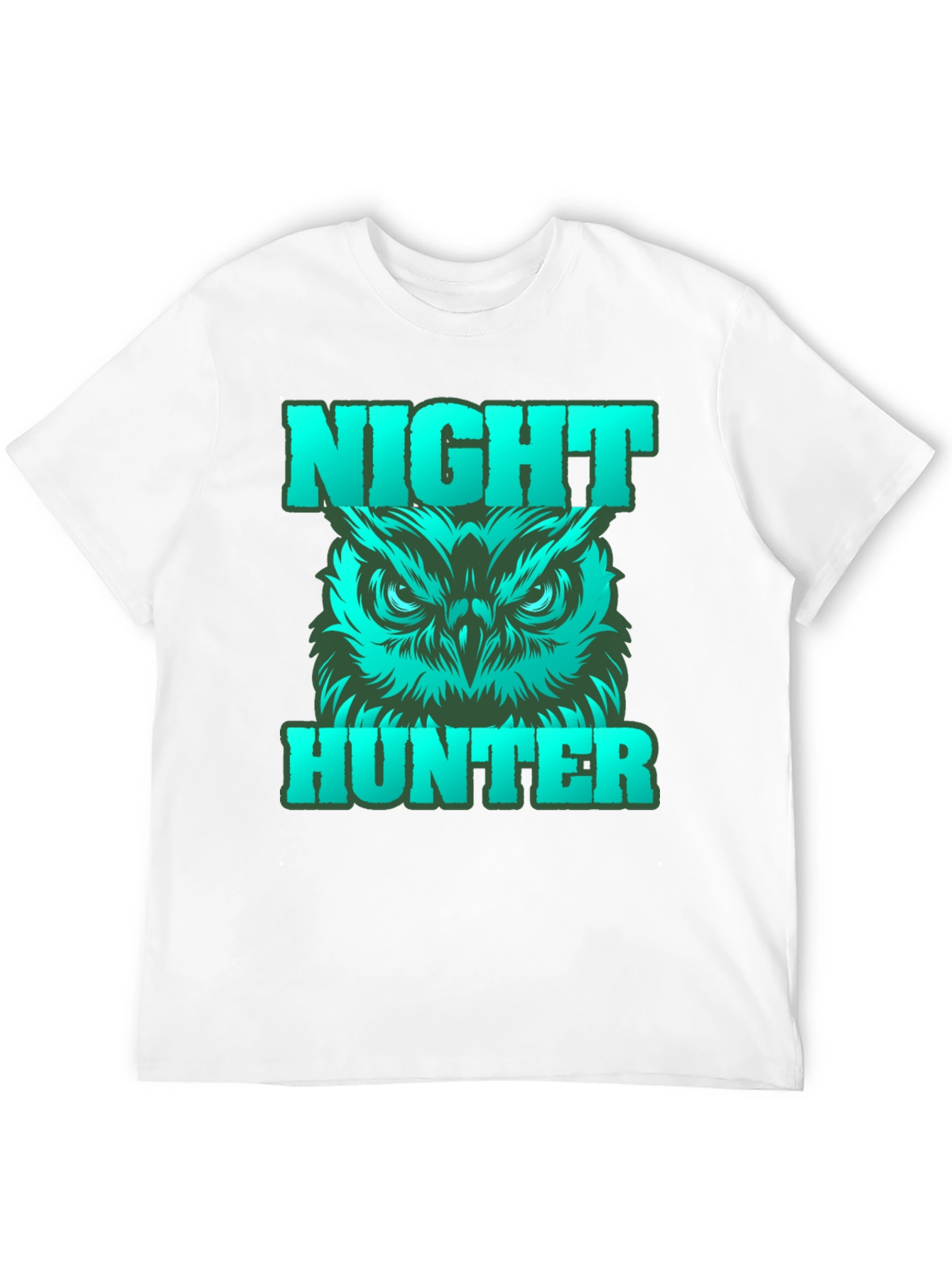 Camiseta Negra Cazador Nocturno con Búho Gráfico