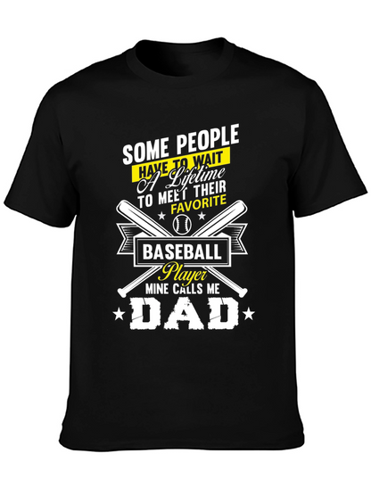 Camiseta Negra - Papá Jugador de Béisbol