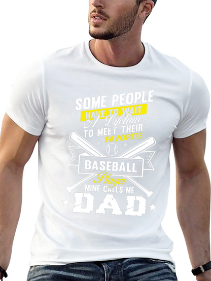 Camiseta Negra - Papá Jugador de Béisbol