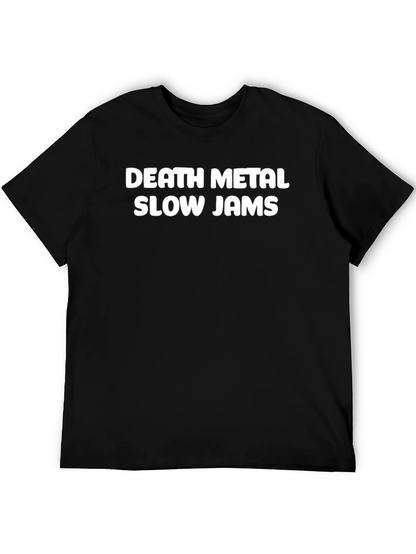 Camiseta Negra Death Metal Slow Jams Hombre