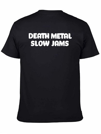 Camiseta Negra Death Metal Slow Jams Hombre