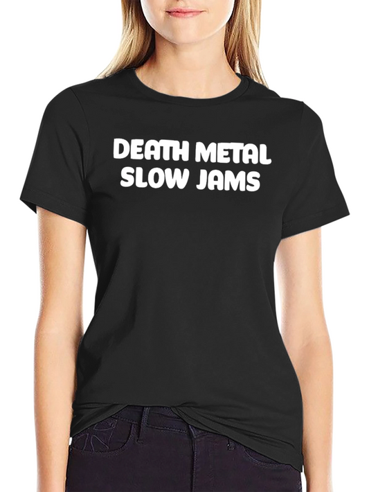 Camiseta Negra Death Metal Slow Jams Hombre