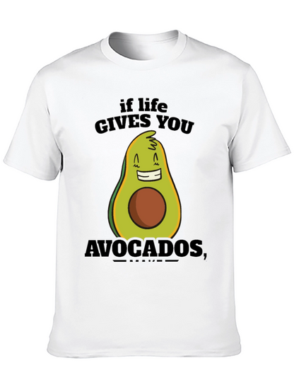 Camiseta Negra con Diseño Divertido de Aguacate