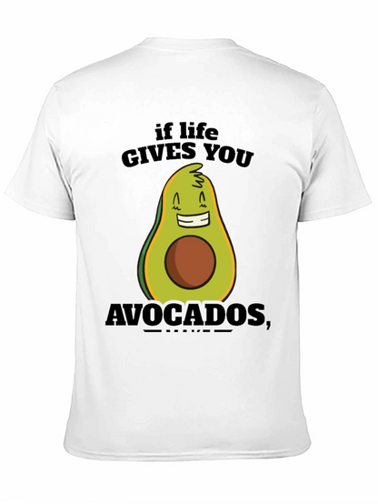 Camiseta Negra con Diseño Divertido de Aguacate