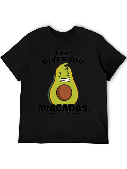 Camiseta Negra con Diseño Divertido de Aguacate