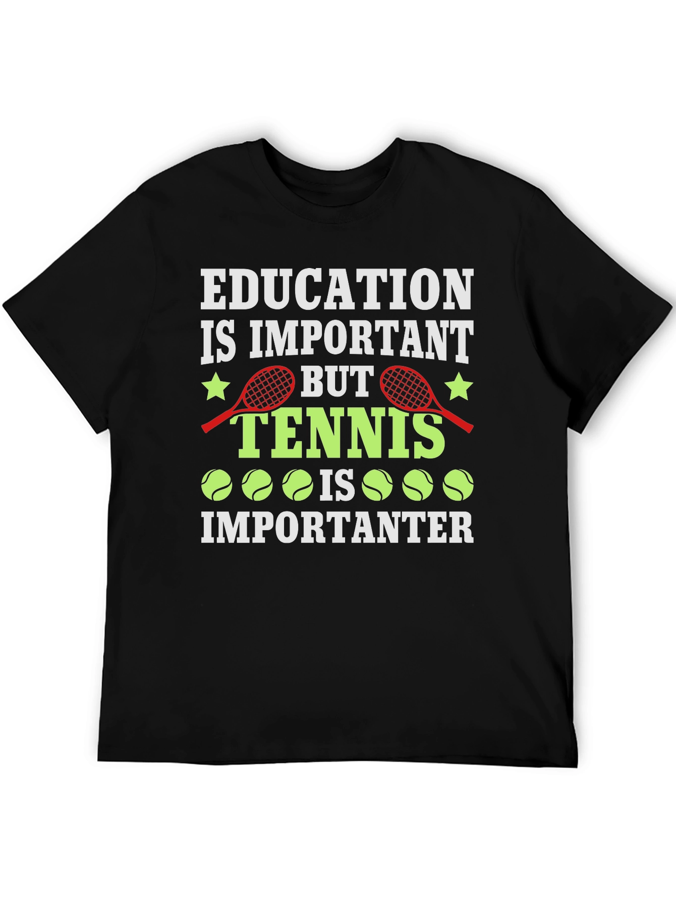 Camiseta Negra Tenis Importanter