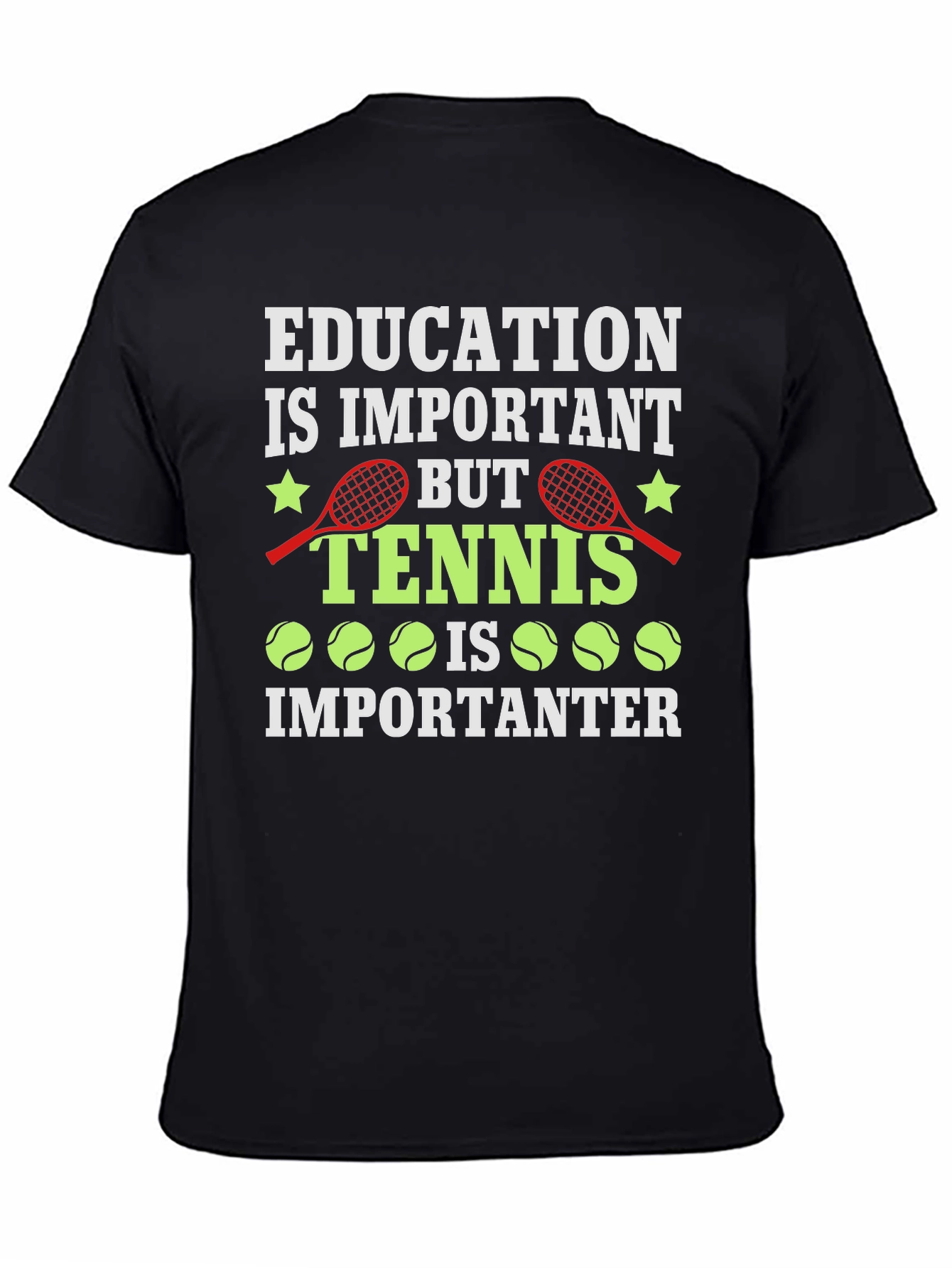 Camiseta Negra Tenis Importanter
