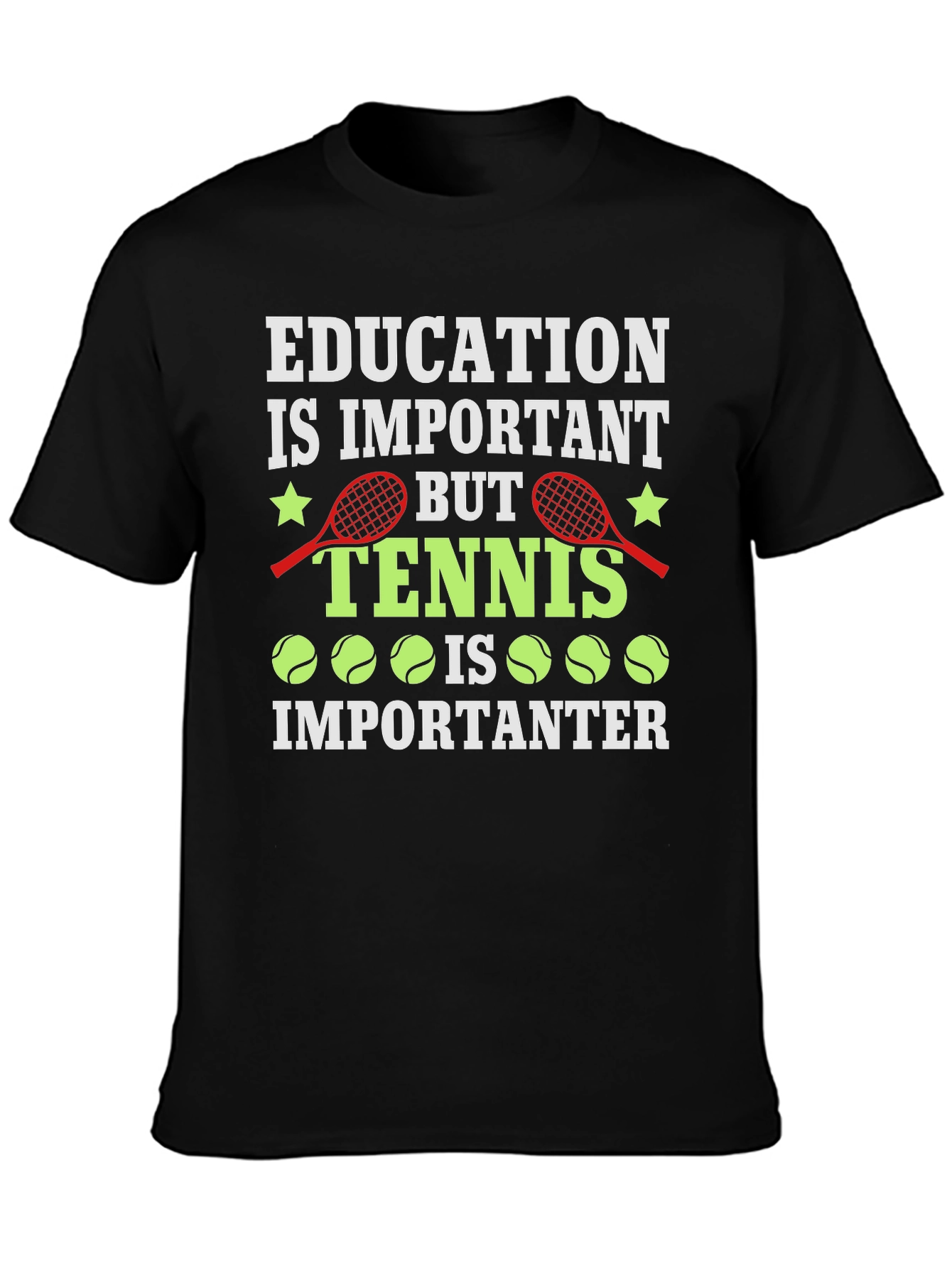 Camiseta Negra Tenis Importanter