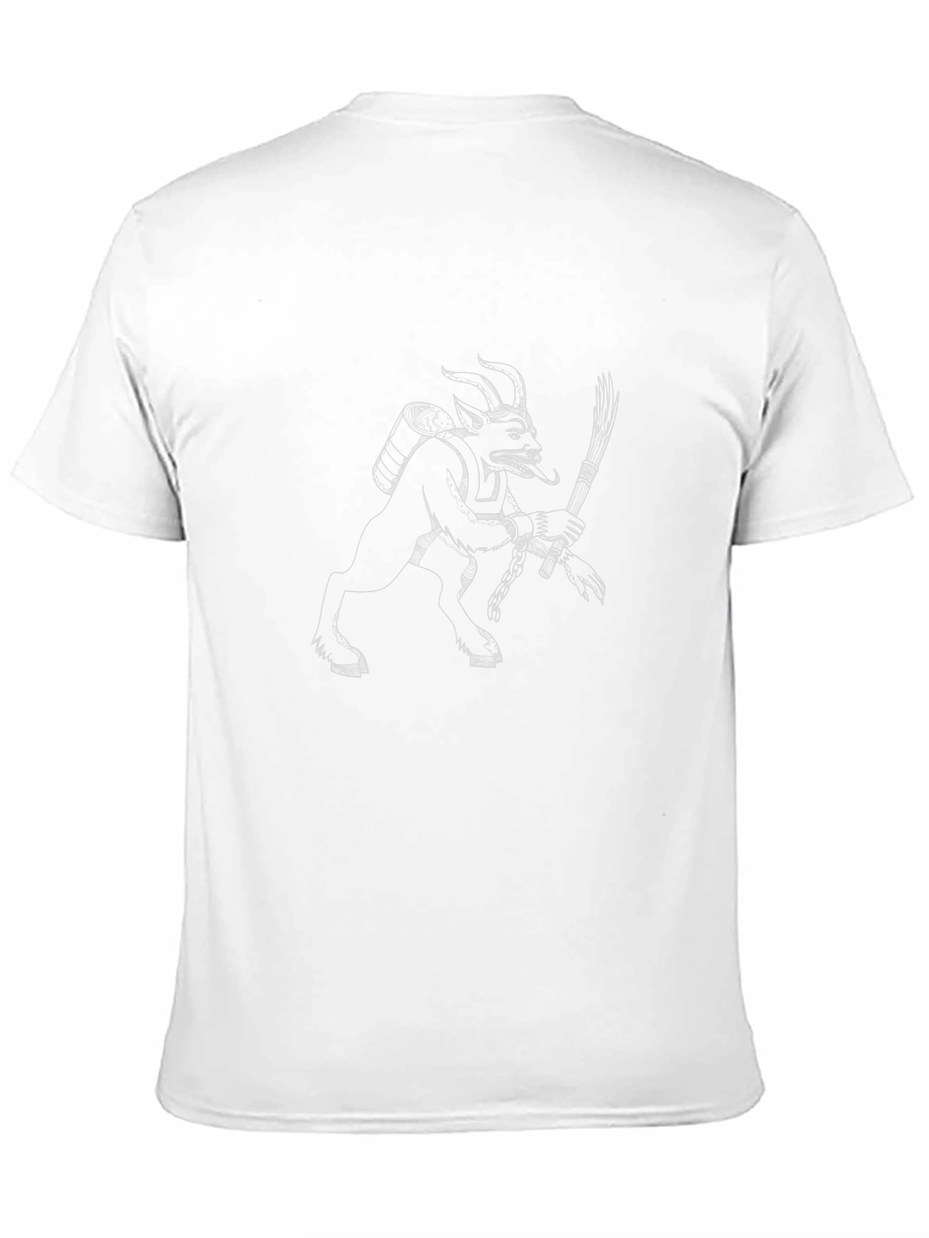 Camiseta Negra con Diseño Krampus para Hombre