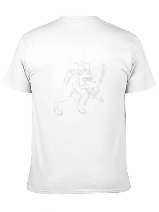 Camiseta Negra con Diseño Krampus para Hombre