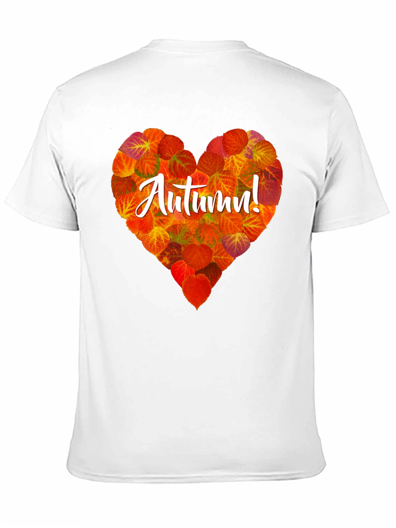 Camiseta Negra con Corazón de Otoño