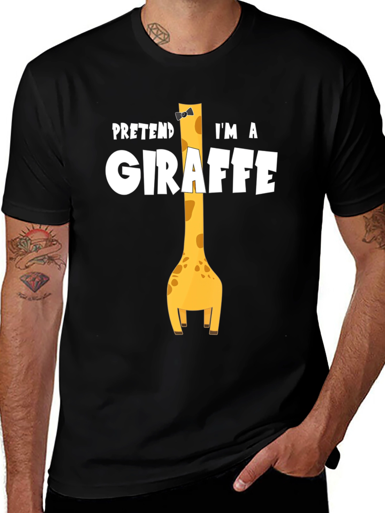 Camiseta Negra Soy una Jirafa