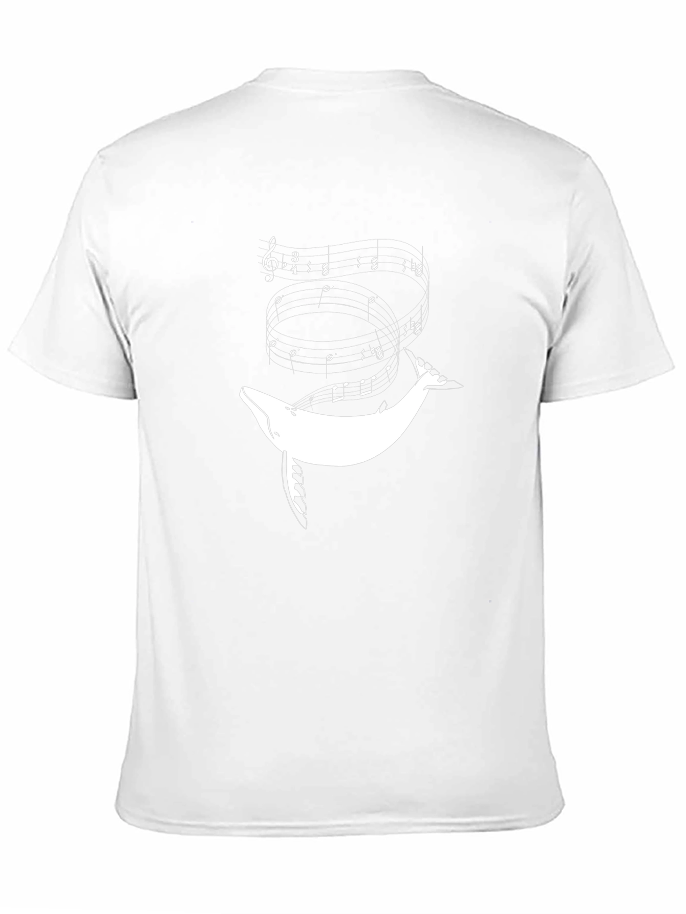 Camiseta Negra con Diseño de Ballena Musical