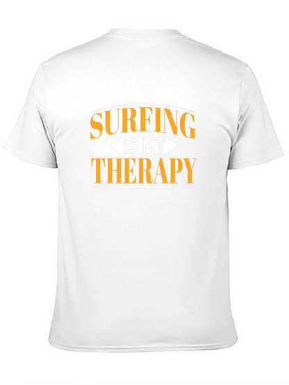Camiseta Negra Surfing is My Therapy