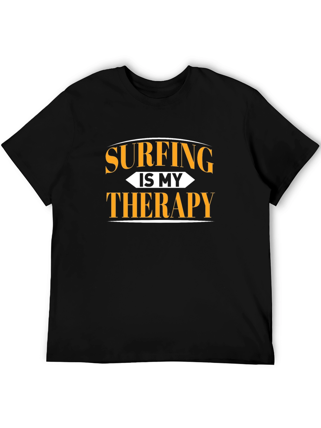 Camiseta Negra Surfing is My Therapy