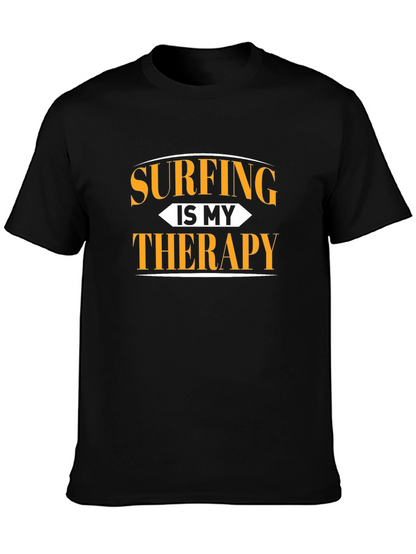 Camiseta Negra Surfing is My Therapy