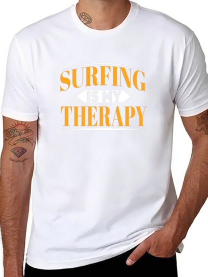 Camiseta Negra Surfing is My Therapy