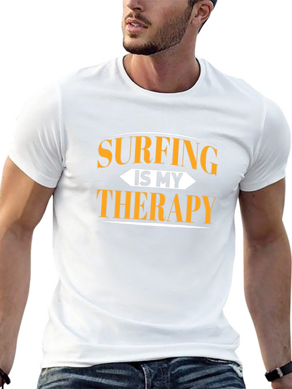 Camiseta Negra Surfing is My Therapy