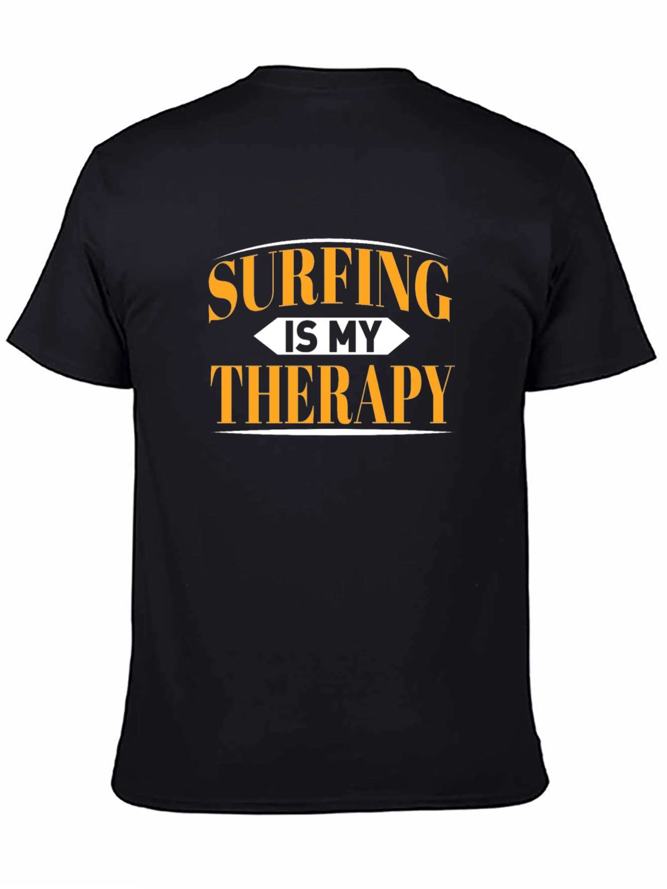 Camiseta Negra Surfing is My Therapy