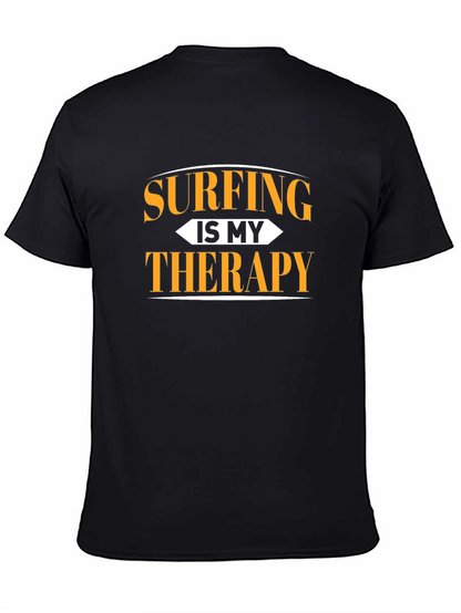 Camiseta Negra Surfing is My Therapy