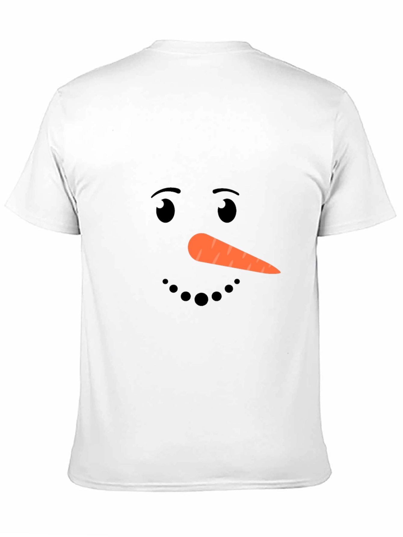 Camiseta Negra con Cara de Muñeco de Nieve