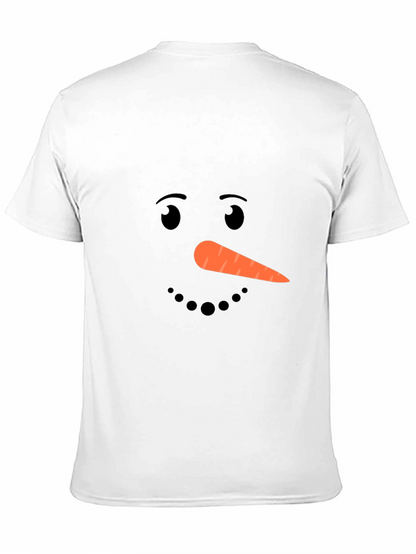 Camiseta Negra con Cara de Muñeco de Nieve