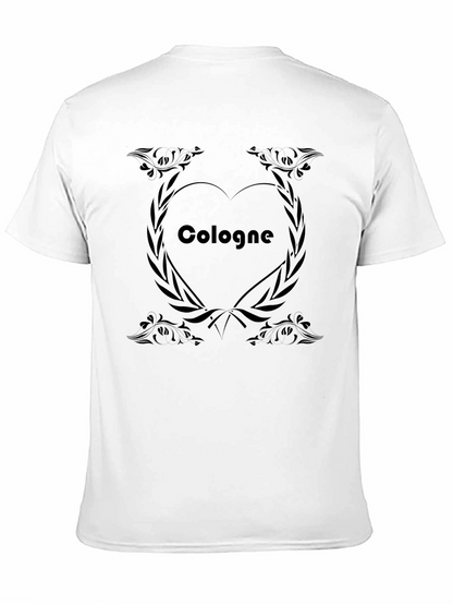 Camiseta Negra Hombre Diseño Corazón Colonia