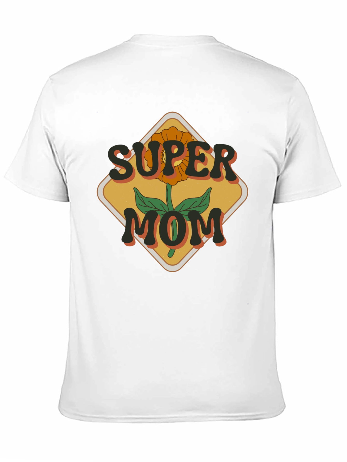 Camiseta Super Mamá Floral Retro