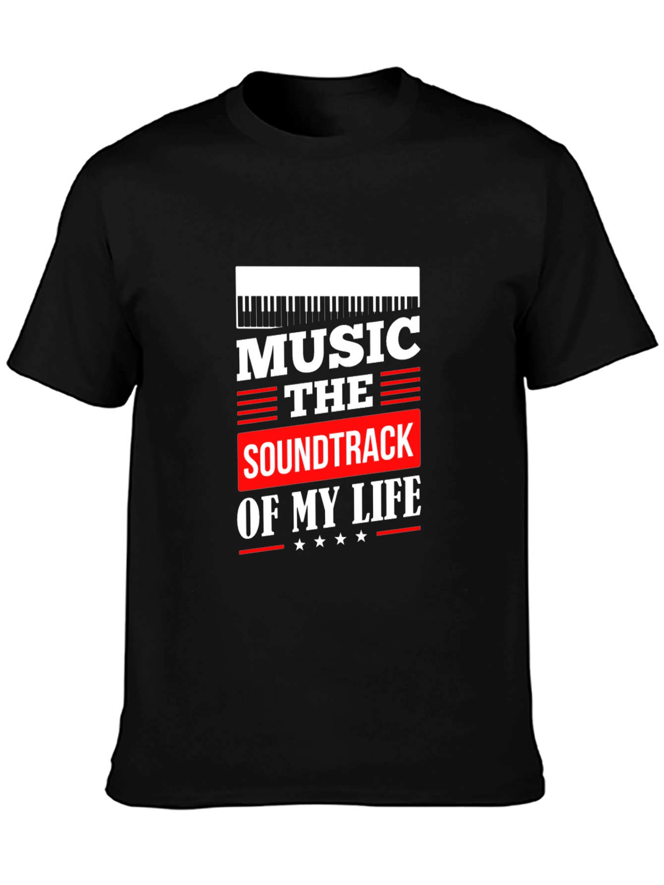 Camiseta Negra Música Banda Sonora de Mi Vida