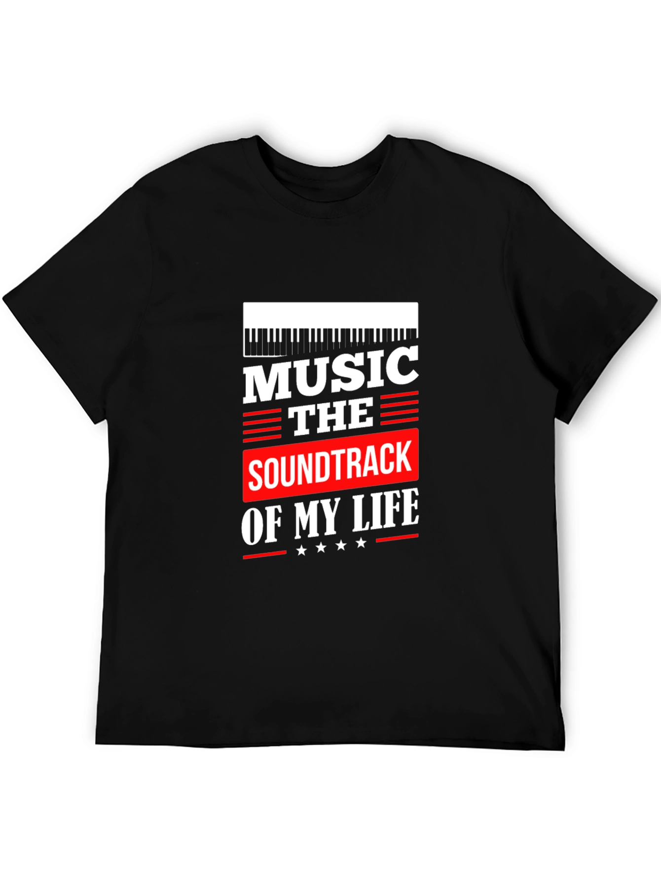 Camiseta Negra Música Banda Sonora de Mi Vida