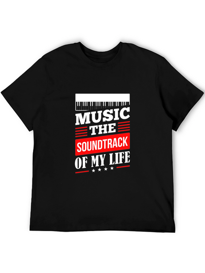 Camiseta Negra Música Banda Sonora de Mi Vida
