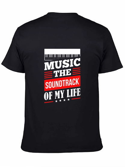 Camiseta Negra Música Banda Sonora de Mi Vida