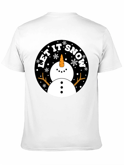 Camiseta Negra Estampada Let It Snow