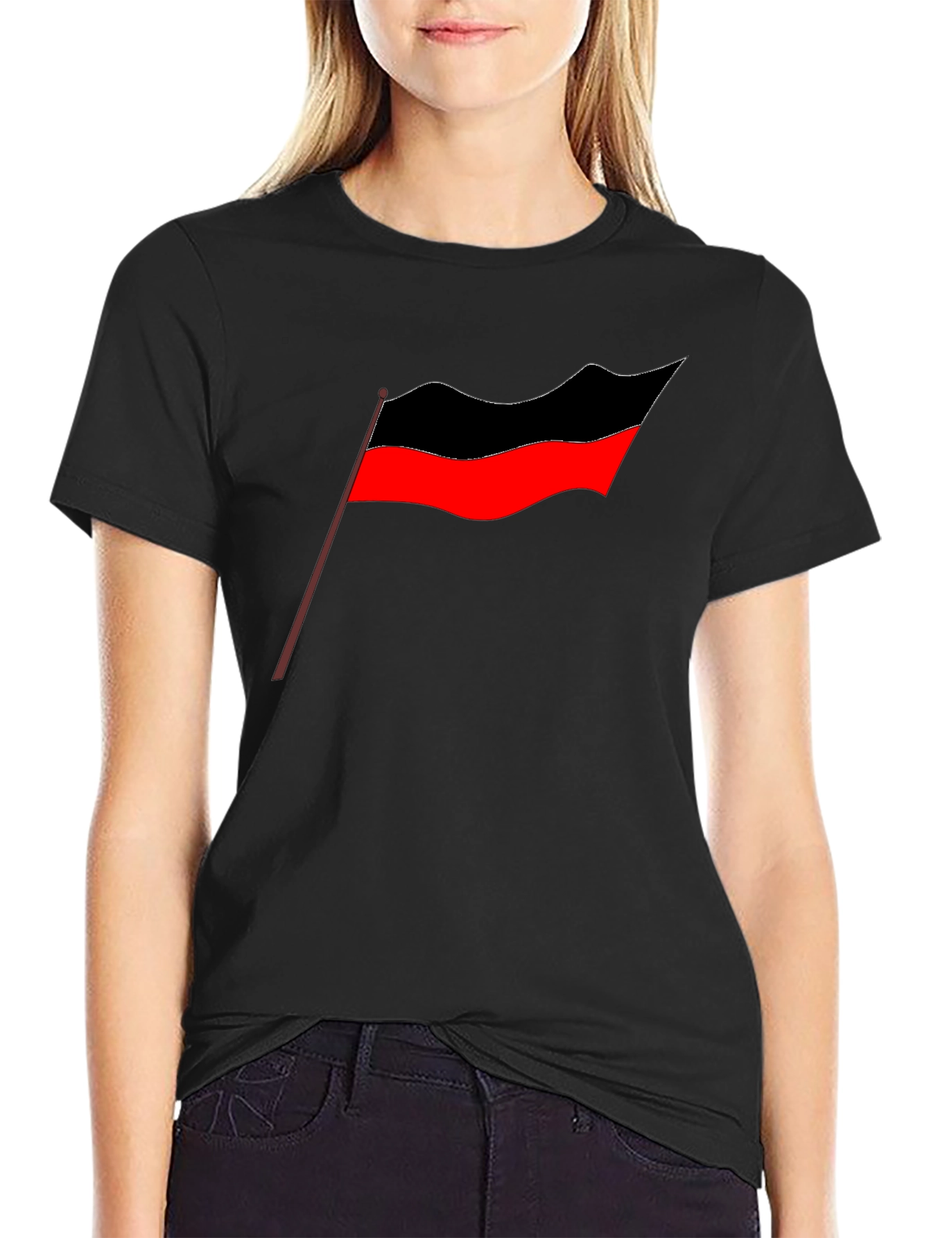 Camiseta Negra Estampado Bandera Tamil - Diseño Casual