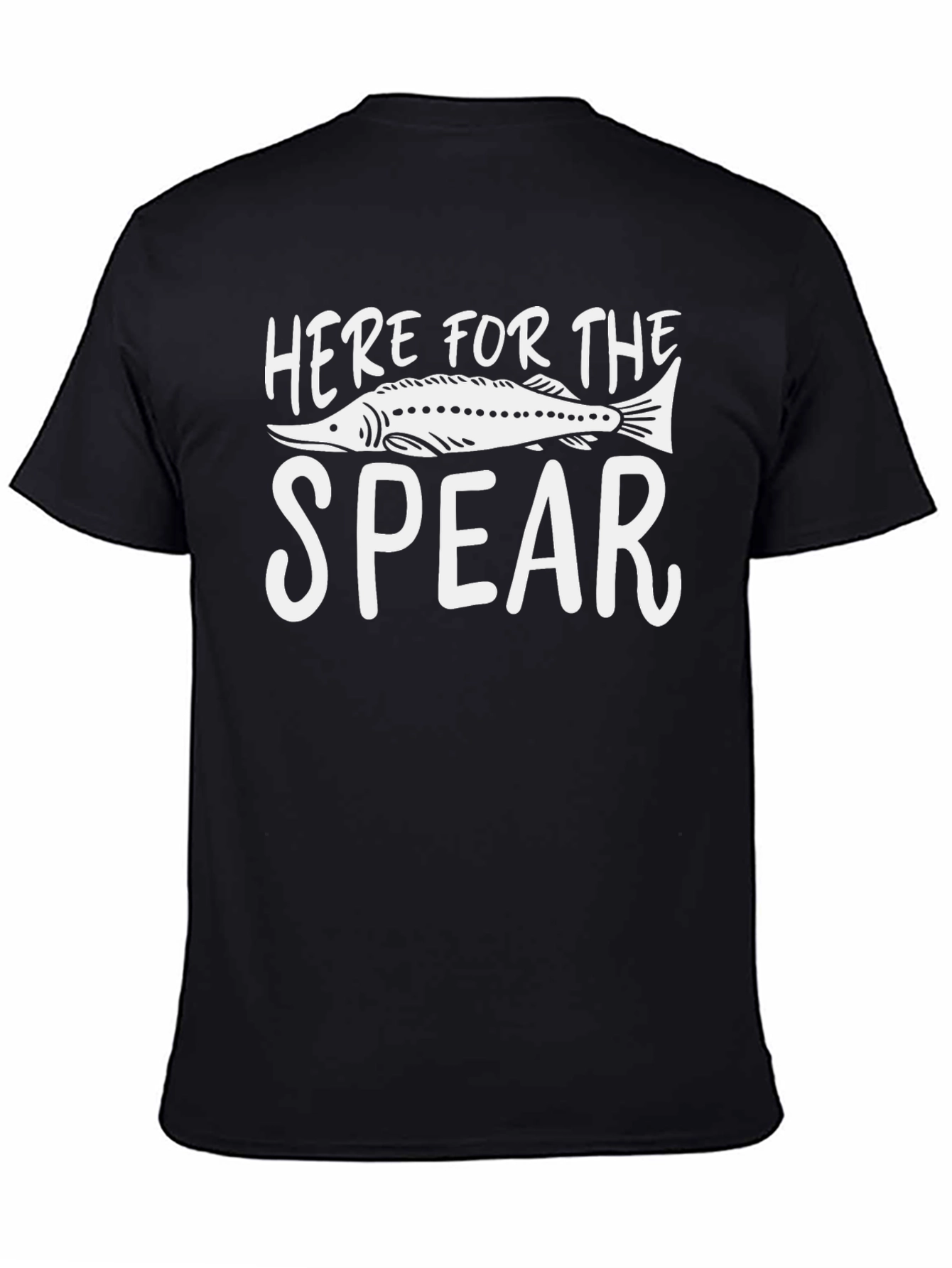 Camiseta Negra Here for the Spear Pesca