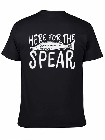 Camiseta Negra Here for the Spear Pesca