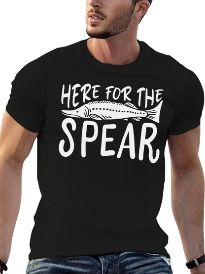 Camiseta Negra Here for the Spear Pesca