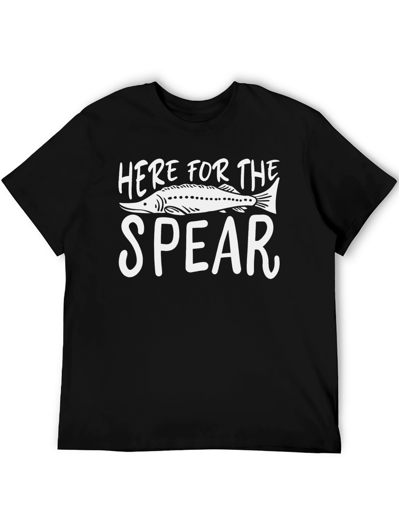 Camiseta Negra Here for the Spear Pesca