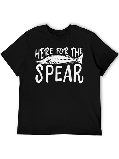 Camiseta Negra Here for the Spear Pesca