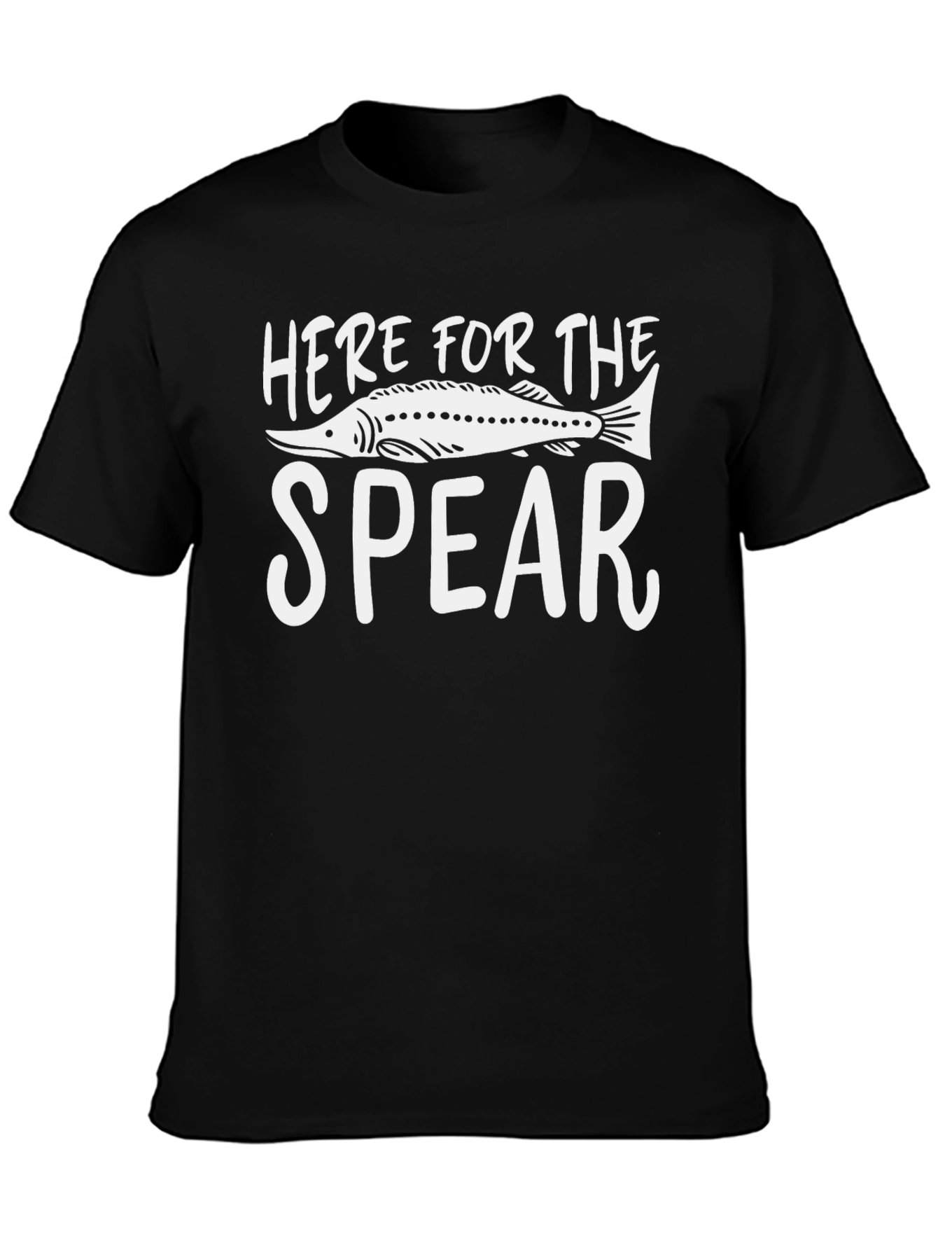 Camiseta Negra Here for the Spear Pesca