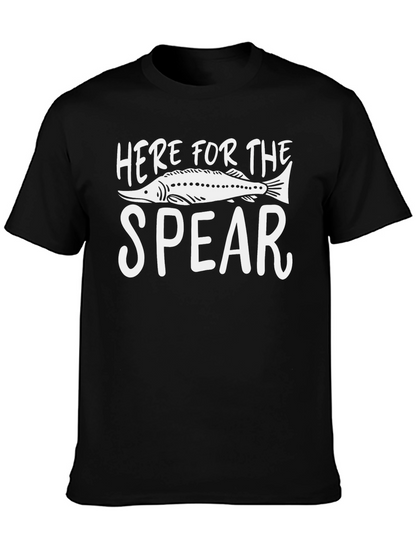 Camiseta Negra Here for the Spear Pesca