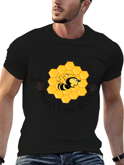 Camiseta Negra Protege las Abejas