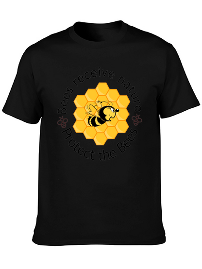 Camiseta Negra Protege las Abejas