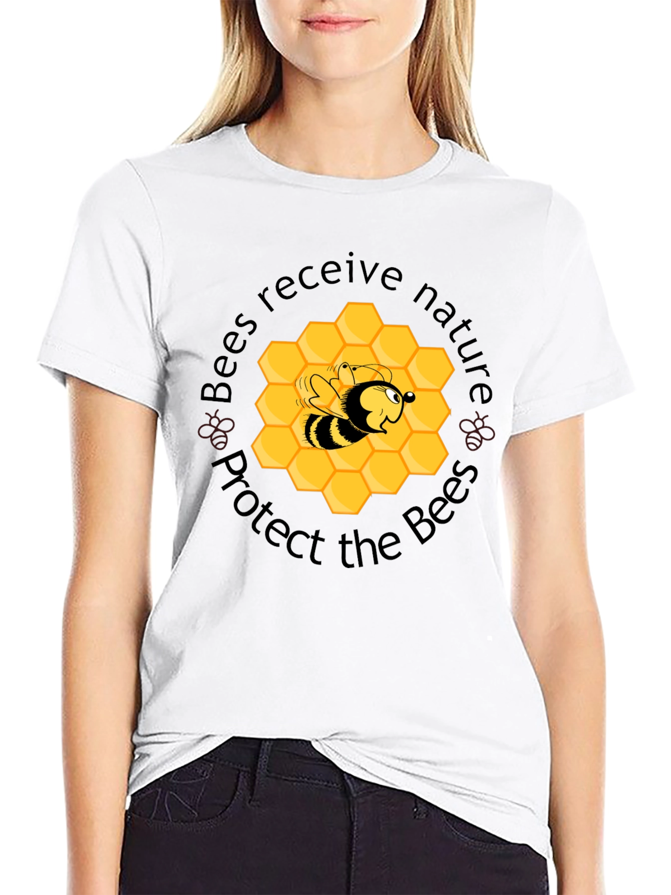 Camiseta Negra Protege las Abejas