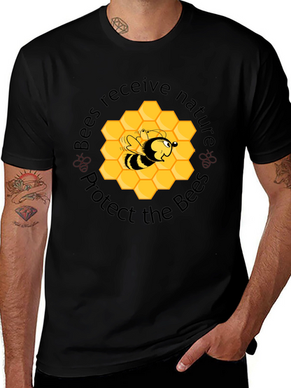 Camiseta Negra Protege las Abejas